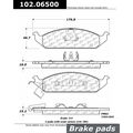 Centric Parts CTEK Brake Pads, 102.06500 102.06500
